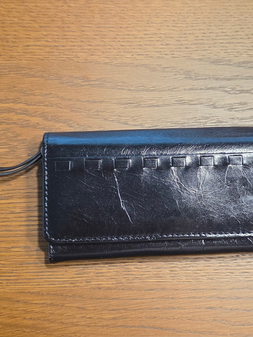 Hobo Black Leather Rider Wallet